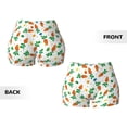 thumbnail image 5 of Kdxio Cute Carrot Print Workout Shorts for Women Seamless Soft Smooth Gym Yoga Scrunch Active Shorts, 5 of 9
