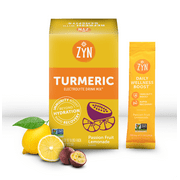 Electrolyte Drink Mix Hydration Packets by ZYN | Passionfruit Lemonade | Healthy Electrolytes Powder with Turmeric Powder, Vitamin C, Zinc & Curcumin | 7 Count