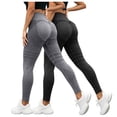 thumbnail image 2 of Gvdentm 2 Pack Compression Leggings for Women Anti Cellulite Leggings Lifting Resistance Band Scrunch 2Pcs Legging, 2 of 4