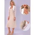 thumbnail image 2 of DARING DIVA Women's Mesh Coverup Open Front Long Sleeve Satin Shrug XL White, 2 of 6