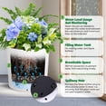 thumbnail image 4 of Tall Round Planter Set of 2, 19.5" Self Watering Pots for Indoor Plants, Large Flower Pot Outdoor with Built-in Drainage and a Water Level Monitor for Patio, Porch, Living Room, or Home Office, 4 of 9