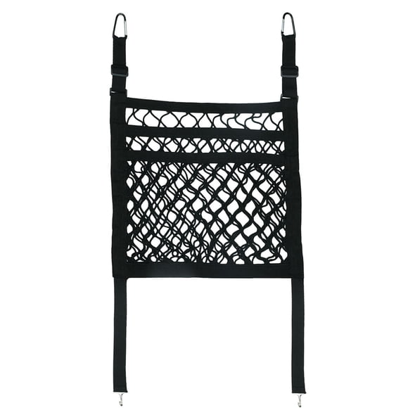 unbranded Auto Seat Storage Net Negro Organizador De Bolsillo Para Asientos Con Material Duradero Y Práctico