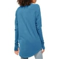 thumbnail image 5 of Womens Long Sleeve Tops Crew Neck T Shirts for Women Tunic Tops with Thumb Holes Fall Outfits for Women 2025 Blue 2XL, 5 of 5