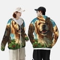 thumbnail image 4 of Lsque Happy Dog In Flower Field UPF 50+ Lightweight Sun Protection Men's Women's Long Sleeve Shirt, Hoodie Performance -XX-Large, 4 of 9