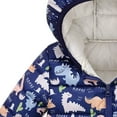 thumbnail image 7 of Quealent Kids Boy Girl Winter Hooded Puffer Jackets Coats Light Weight Padded Outerwear Navy for Size 18-24 Months, 7 of 7