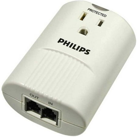 Philips GBL1P 1-Outlet Home Office Surge Protector (Discontinued by Manufacturer), Single-outlet surge protector for safeguarding home electronics By Philips Peripherals and