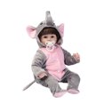 thumbnail image 1 of Muñeca de 16 pulgadas para niños juguete simulado elefante con sudadera y chupete, 1 of 3