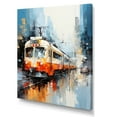 thumbnail image 2 of Designart "White Orange modern Train" Modern Wall Decor, 2 of 5