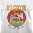 thumbnail image 2 of Led Zeppelin U.S. Tour 1975, Band Logo on White Short Sleeve Adult T-Shirt-Medium, 2 of 4