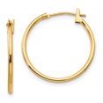 thumbnail image 1 of 14k Yellow Gold 1mm Hoop Earrings, 1 of 7