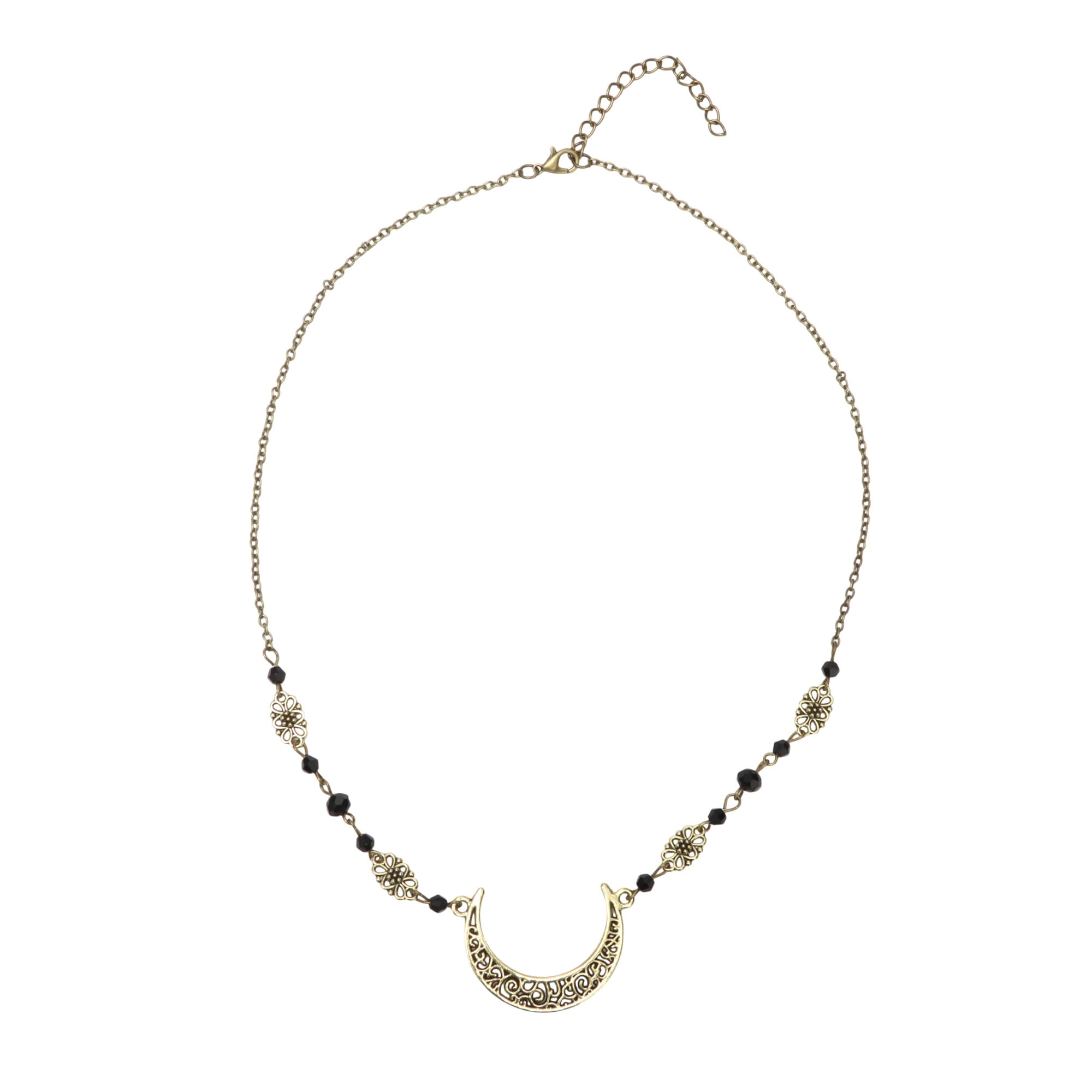 Unique Bargains Headpiece Bohemia Moon Head Chain Bronze Tone 1 Pc