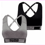 PUMA Women's Seamless Sports Bra Removable Cups - Adjustable Straps Moisture ...