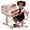 Pink #1, variant on Floseru Kids Desk and Chair Set for 6-12, Hight Adjustable Study Table, Table for Kids with Bookshelf and Drawers, Bedroom Desk for Boys and Girls