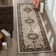 thumbnail image 5 of SAFAVIEH Lyndhurst Harper Traditional Bordered Area Rug, Cream/Anthracite, 7' x 7' Round, 5 of 5