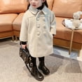 thumbnail image 7 of IROINNID Toddler Girls Dress Coat Jacket Kids Long Sleeve Button Trench Pocket Long Winter Peacoat Outerwear, 7 of 7