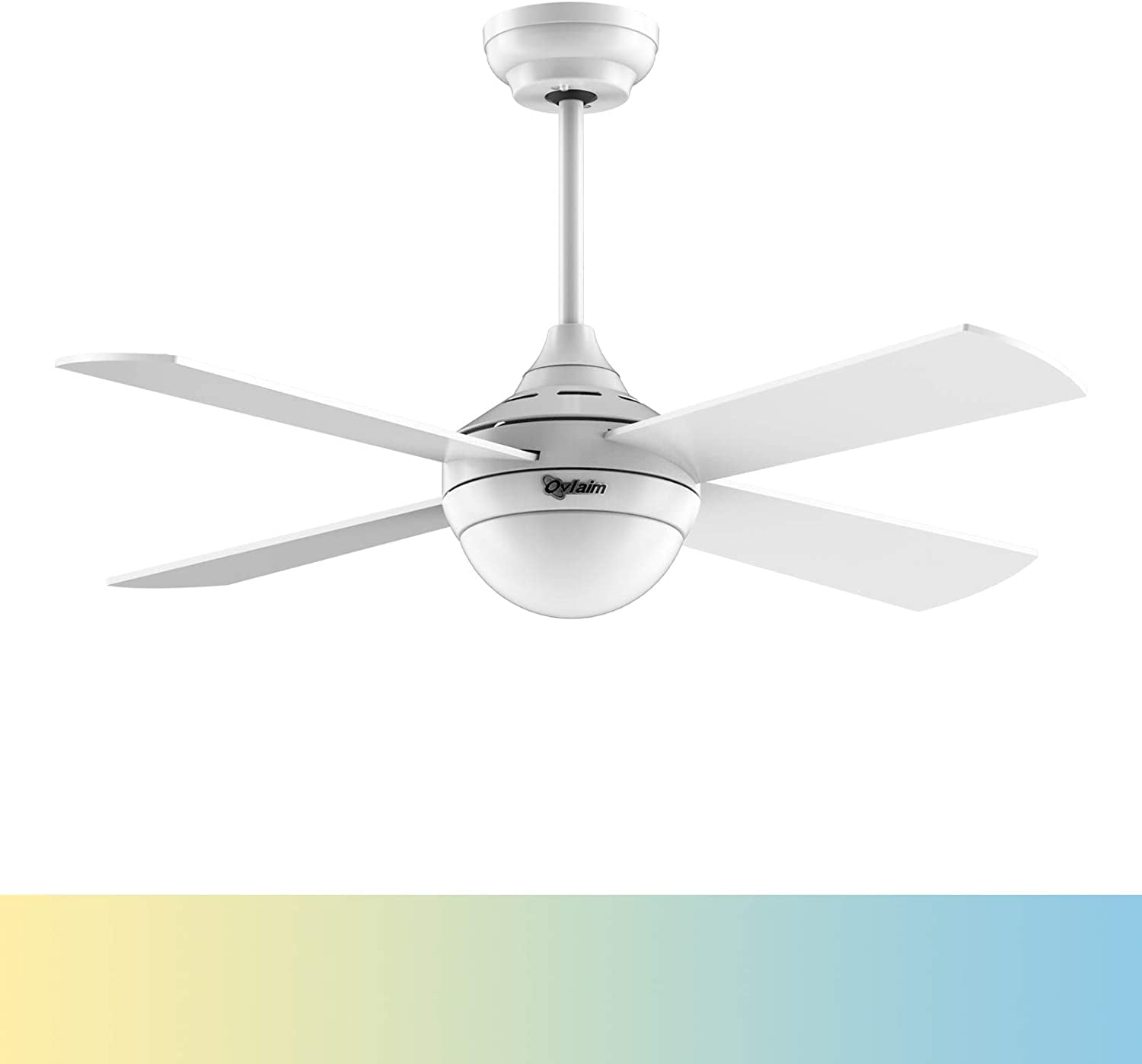 Ovlaim 48 inch Modern Ceiling Fan with LED, Reversible Quiet DC Motor