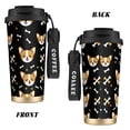 thumbnail image 2 of Stainless Steel Coffee Cup 7.7×2.6×3.5in Tapered Design Nylon Woven Wrist Strap Portable Durable Cup Bottom With Non-Slip Sticker Corgi And Bones, 2 of 8