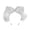 White, variant on batmeuy Hair Hoop Plush Cat Ear Decor Elastic Headgear Handmade Faux Animal Ears Metal Frame Bendable Headband Halloween Photography Accessories