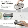 thumbnail image 4 of Orbit One Stainless Steel Rechargeable Electric Can Opener: Hands-free, USB-C Charging, Automatic Stop, Smooth Edge, Safety, Blade for Large Cans, Heavy Duty, Soda Can and Pop Can, 4 of 5