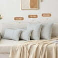 thumbnail image 4 of Khaki and Beige Patchwork Farmhouse Pillow Covers , Pack of 2 Striped Linen Decorative Modern Accent Pillow Cases for Sofa Couch Bedroom, 4 of 6