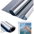 thumbnail image 1 of Película reflectante para ventanas de alto rendimiento, protección de la privacidad durante el día, control del calor, tinte anti-UV para ventanas para el baño del hogar de la oficina, 40 x 200 cm,, 1 of 5