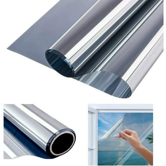 Innovative One Way Window Film, Reflective Window Tint for Home Self Adhesive UV Sun Blocking Heat Control Glass Door Films 40x200cm, Perfect for Office Bedroom Living Room Bathroom