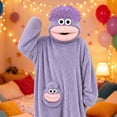 thumbnail image 4 of 𝑲𝑰𝑫𝑺 Big Mouth Funny Monster Onesie Hooded 𝑷𝑨𝑱𝑨𝑴𝑨𝑺 | Silly Big Mouth Monsters Plush Jumpsuit with Pocket Cozy Home Soft Plush Home Loungewear Family Costumes Big Mouth Monster Onesie, 4 of 4