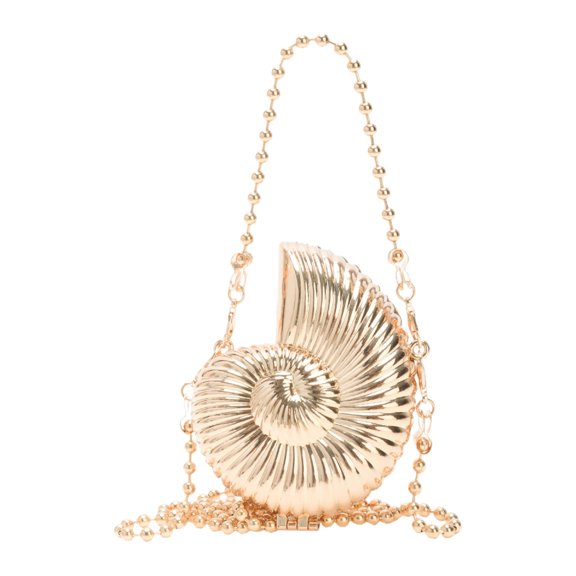MDUKONU Women's Seashell Bag Fancy Evening Bags Party Crossbody Handbag Gold