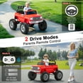 thumbnail image 4 of 24V Ride on Car 2 Seater, Licensed Chevrolet Cheyenne Powered Ride on Toy Truck with Remote Control, 4 Wheels Electric Vehicle Giftable Toy Car for Kids Aged 3-8, Spring Suspension, Red, 4 of 11