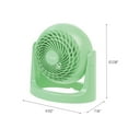thumbnail image 6 of IRIS USA WOOZOO Fan, Circulator Fan, Table Air Circulator, Desk Fan, Fan for Bedroom, 3 Speeds, 52ft Max Air Distance, 11.5 Inches, 360° Adjustable Tilt, 30 db Low Noise, Green, 6 of 6