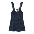 thumbnail image 5 of Women's Sleeveless V-Neck Camisole Boho Dress Slim Lace-Up Polka Dot Mini Sundress Casual Backless A-Line Dresses, 5 of 6