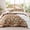 Brown, variant on Exclusivo Mezcla Floral Queen Comforter Set, 3 Pieces Queen Size Lightweight Bedding Comforters, Black Botanical Flowers Pattern