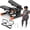Black&Orange, variant on Steppers for Exercise at Home Workout Equipment, Mini Stepper Exercise Machine for Senior Citizens, Twist Stepper with Resistance Bands, Cardio Weight Loss Equipment Home Fitness