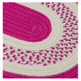 thumbnail image 2 of 4' Magenta Pink and White Reversible Round Handcrafted Accent Area Rug, 2 of 2