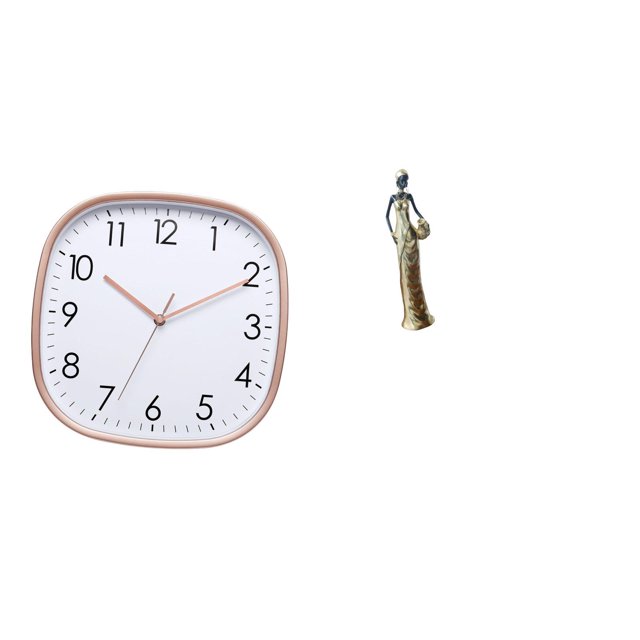 Reloj de pared,Reloj de pared digital grande y sencillo para dormitorio,Figura de escritorio,Artesanía de escritorio con figuras africanas coleccionables,Estatua de dama tribal,pieza de arte