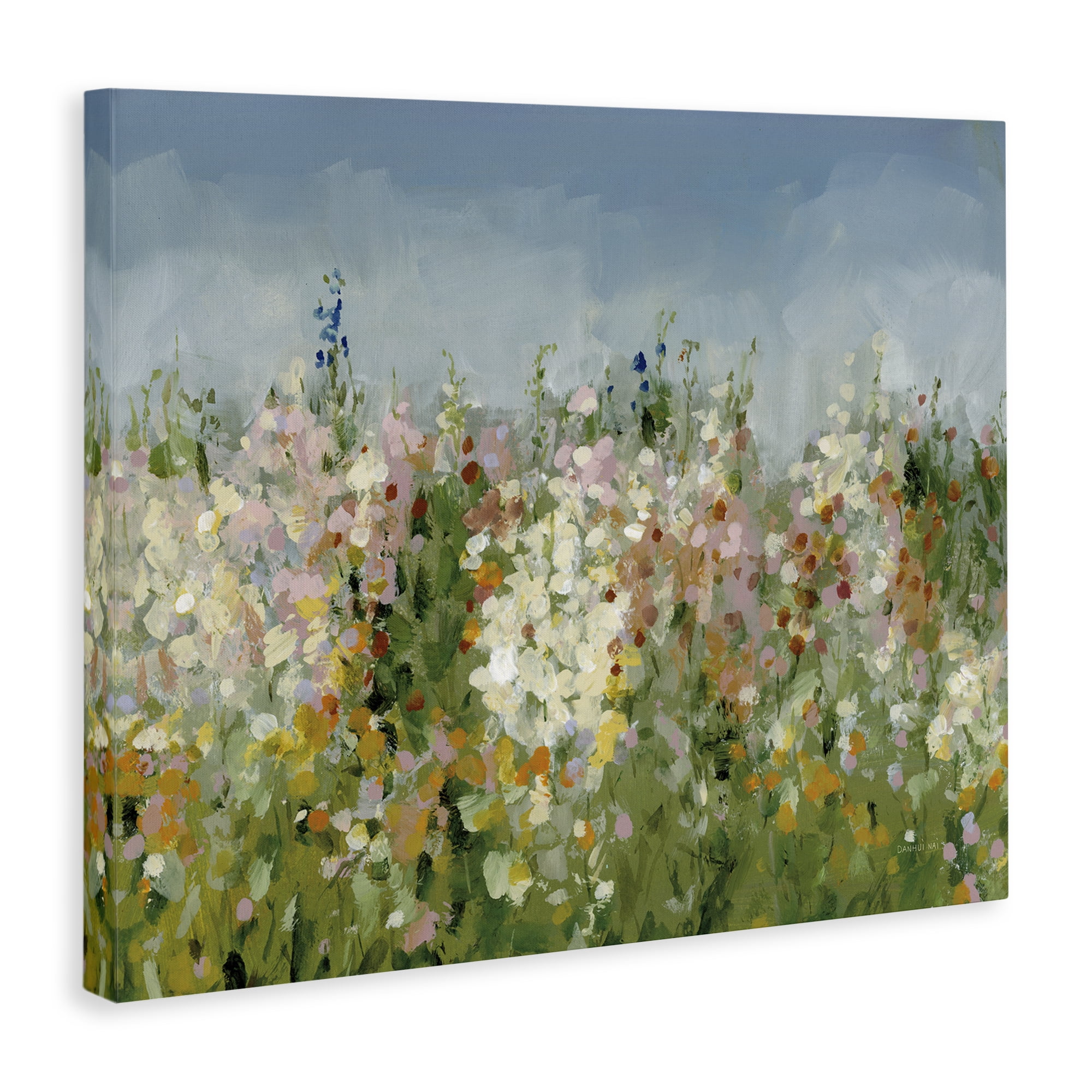 Stupell Industries Speckled Tranquil Field Landscape & Nature Painting Wrapped Canvas Art Print Wall Art, 30 x 24