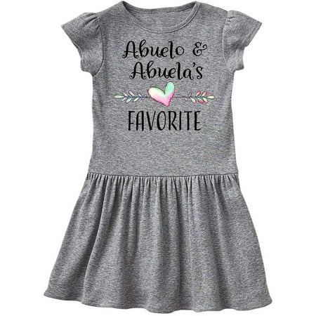 

Inktastic Abuelo and Abuelas Favorite- Heart Grandchild Gift Toddler Girl Dress