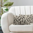 thumbnail image 5 of Black Leaf Plant Lumbar Pillow Covers 12X20 Inch Set of 2 Tropical Fern Herbs Botanical Leaves Floral Decorative Pillow Cases Vintage Cushion Case Farmhouse Home Decor for Couch Sofa Outdoor, 5 of 6