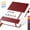 Burgundy, variant on A5 College Ruled Notebooks, Hardcover Leather Journals for Women/Men Work Writing, 100 GSM Thick Paper, No-Bleed, 5.7"x8.4", for School Office Supplies