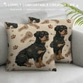 thumbnail image 3 of Orinice Throw Pillow Cover All Dog Rottweiler Pattern Colorful Foot and Bones Animal  Pillowcase Home Decorative Square Pillow Case Cushion Cover White, 3 of 5