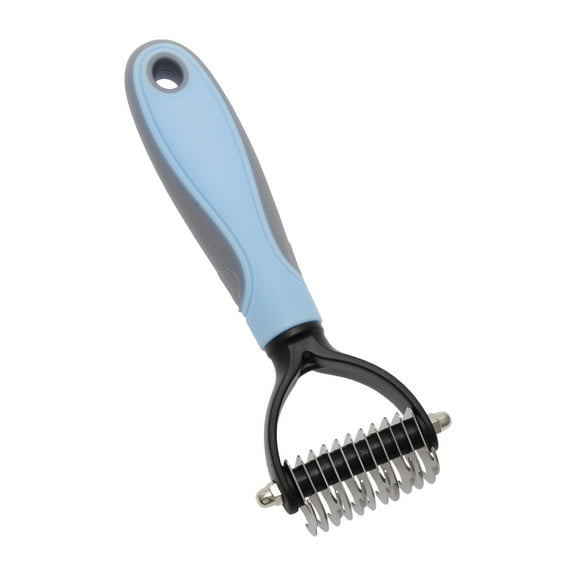 Unique Bargains Pets Grooming Supplies Professional Undercoat Rake Shedding Control for Dogs and Cats 6.69"x2.76" Blue