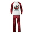 thumbnail image 2 of Mifsaly Matching Family Christmas Pajamas Set Pjs 2 Piece Cute Xmas Santa Loose Pullover Sleepwear Holidays Raglan Long Sleeve Nightwear Baggy Plaid Sleep Pants 2025 Festival Trendy Loungewear, 2 of 5