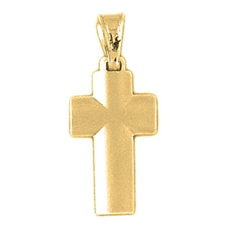 18K Yellow Gold Latin Cross Pendant - 27 mm