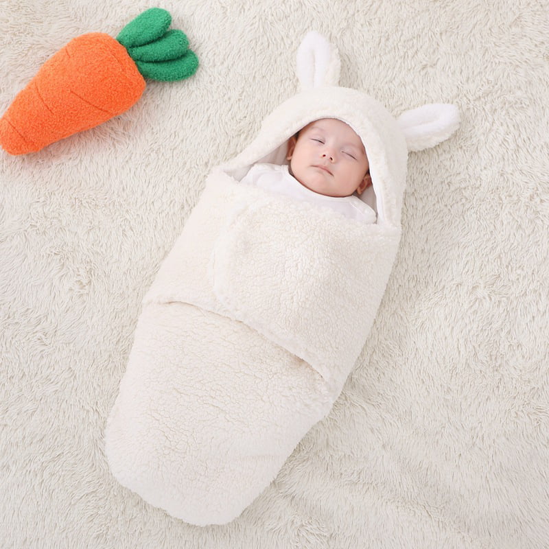 Baby Cuddling Quilt Baby Cashmere Sleeping Bag Thickening Anti-Shock  Fall/Winter Newborn Baby Swaddle Quilt Supplies 