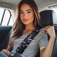 thumbnail image 2 of Uorisanigo Purple Sparkly Butterfly Seat Belt Cover Pad Soft Comfort 2 Pack Soft Seat Belt Cover Flannel Shoulder Pad Protector Harness Pad Universal Fit Seatbelt Cover Car Truck SUV, 2 of 7