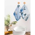 thumbnail image 2 of Blue White Floral Kitchen Dish Towels for Drying Dishes Set of 4, Ombre Tulips Modern Art Spring Waffle Weave Microfiber Hand Tea Bathroom Towels Quick Dry & Absorbent Towel 12x12, 2 of 7
