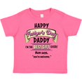 thumbnail image 3 of Inktastic Happy Father's Day- best gift ever in pink Boys or Girls Toddler T-Shirt, 3 of 5
