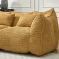 thumbnail image 6 of Giant Bean Bag Chair Sofa, Oversized Two-Person Bean Bag Couch with High Resilience Foam, Square Recliner Design for Living Room & Bedroom, Portable Adult Floor Loveseat, Yellow, 6 of 8