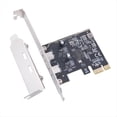 thumbnail image 1 of PCIE to Dual Type-C Expansion Card PCI-E to USB 3.2 GEN1 5Gbps Adapter Card Riser ASM1042 Chip for Win10/8/7,1 * Expansion Card,Black, 1 of 6