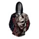 thumbnail image 3 of Ropa de otoño para hombre, sudadera con capucha estampada con máscara de fantasma para mujer, sudadera con cremallera, sudadera con capucha holgada de moda, ropa de calle Harajuku, 3 of 5